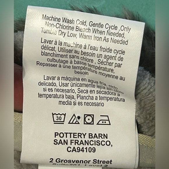 EUC Pottery Barn Faux Fur Robe L - Picture 3 of 3